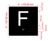 F Sign with Raised Letters Safety Sign