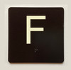 F Sign with Raised Letters Compliance Sign