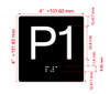 P1 Sign with Raised Letters Hpd Sign