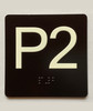 P2 Sign with Raised Letters Safety Sign