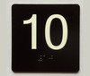 10 Sign with Raised Letters Ada Sign