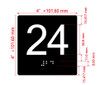 24 Sign with Raised Letters Safety Sign