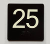 25 Sign with Raised Letters Ada Sign