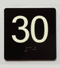 30 Sign with Raised Letters Safety Sign