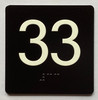 33 Sign with Raised Letters Ada Sign