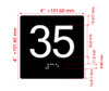 35 Sign with Raised Letters Safety Sign