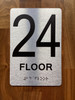 Floor 24 Sign with Raised Letters Compliance Sign