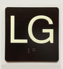 LG Sign Elevator Jamb Plate Safety Sign