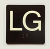 LG Sign Elevator Jamb Plate Compliance Sign