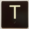 T Sign Elevator Jamb Plate Ada Sign