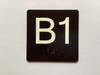 B1 Sign Elevator Jamb Plate Compliance Sign