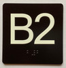 B2 Sign Elevator Jamb Plate Safety Sign