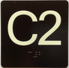 C2 Sign Elevator Jamb Plate Sign