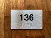 Apartment number 136 Compliance Sign
