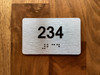 Apartment number 234 Compliance Sign