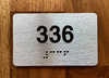 Apartment number 336 Braille Sign