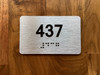 Apartment number 437 Compliance Sign