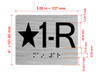 Star 1-R Elevator Jamb Plate Hpd Sign