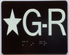 Star G-R Elevator Jamb Plate Sign