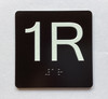 1R Elevator Jamb Plate Ada Sign