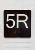 5R Elevator Jamb Plate Safety Sign