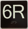 6R Elevator Jamb Plate Sign