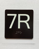 7R Elevator Jamb Plate Ada Sign