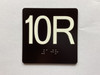 10R Elevator Jamb Plate Safety Sign