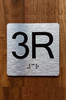 3R Elevator Jamb Plate Braille Sign