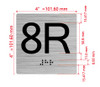8R Elevator Jamb Plate Hpd Sign