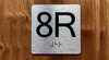 8R Elevator Jamb Plate Ada Sign