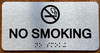 No Smoking With Sign with Raised Letters Sign