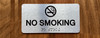 No Smoking With Sign with Raised Letters Safety Sign