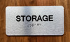 Storage With Sign with Raised Letters Ada Sign