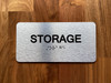 Storage With Sign with Raised Letters Compliance Sign