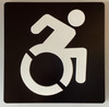 Accessible Symbol With Sign with Raised Letters Sign