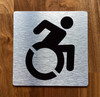 Accessible Symbol With Sign with Raised Letters Compliance Sign