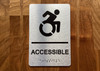 Accessible With Sign with Raised Letters Ada Sign
