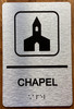 Chapel With Sign with Raised Letters Sign