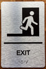 Exit Right With Symbol With Sign with Raised Letters Sign