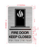 Fire Door Keep Closed With Sign with Raised Letters Hpd Sign