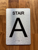 Stair A Sign With Sign with Raised Letters Compliance Sign