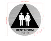 Restroom With Sign with Raised Letters Hpd Sign