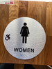 Women Restroom Accessible Sign with Raised Letters Safety Sign