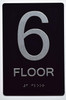 Floor Number Sign -6TH Floor Sign,