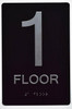 1ST FLOOR ADA  Signage BLACK