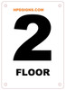 FLOOR NUMBER TWO SIGN Blanc