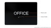 Sign Office Door  -Black,