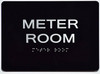 Meter Room  Signage - Black ,