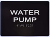 Water Pump  Signage -Black,